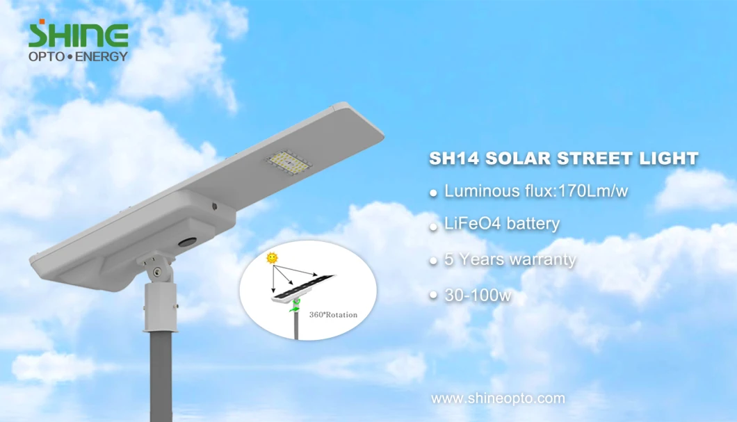 Factory OEM All in One LED Solar Street Light 30W 40W 50W 60W 80W 100W Road Garden Light LED Street Light for Government Projects