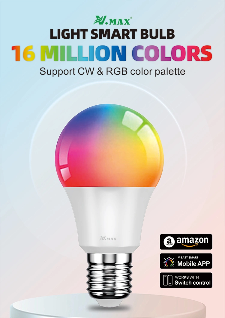 Vmax Colorful LED Light Intelligent Bulbs for Home Smart Bulb